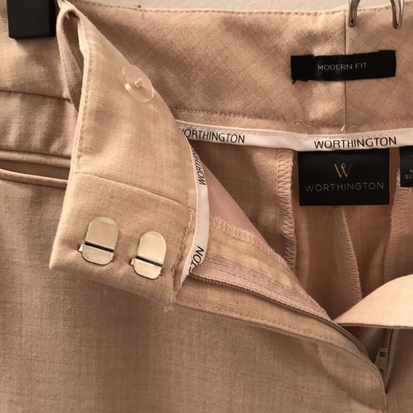 WORTHINGTON light tan ankle length pants size 14 S - Picture 3 of 9